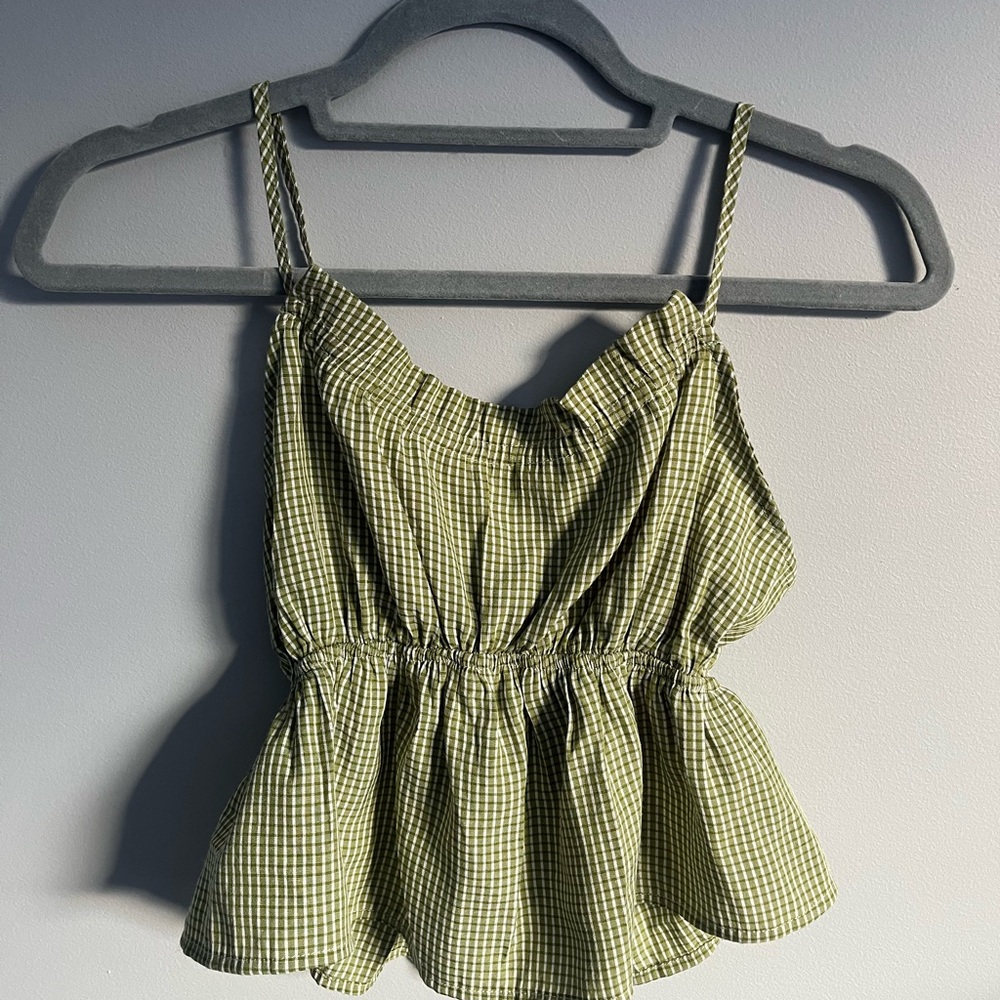 Green Summer Flowy Top